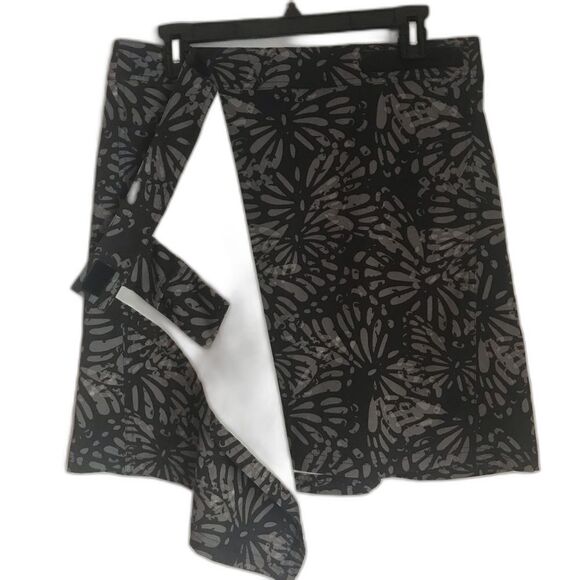 Ripskirt Hawaii Wrap Skirt Size Medium (8-10) Shibori Butterfly Charcoal - Picture 4 of 6